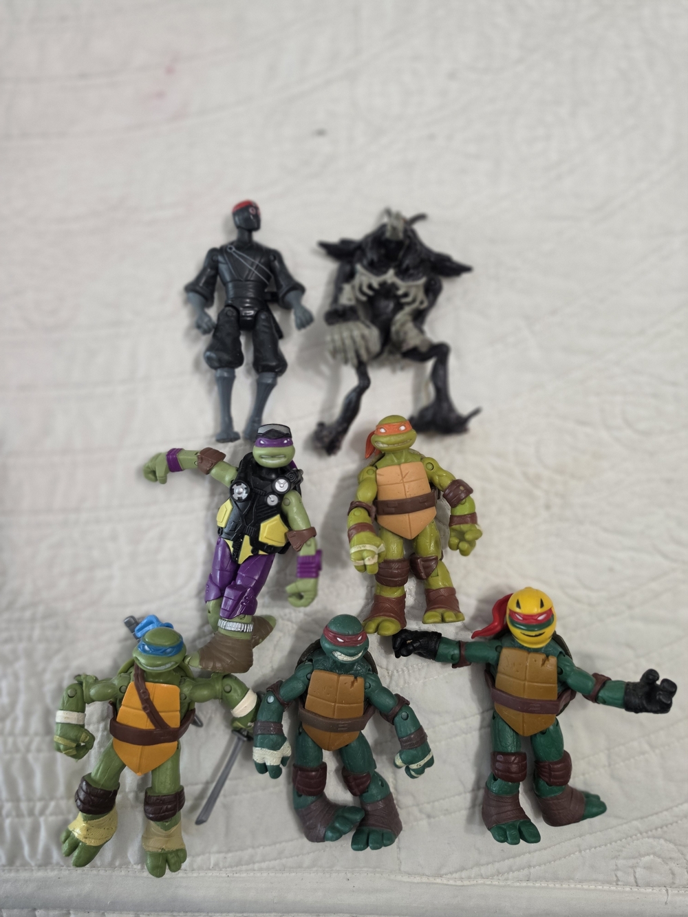 Teenage Mutant Ninja Turtles Green Action Figure Set Of 7 Pieces
